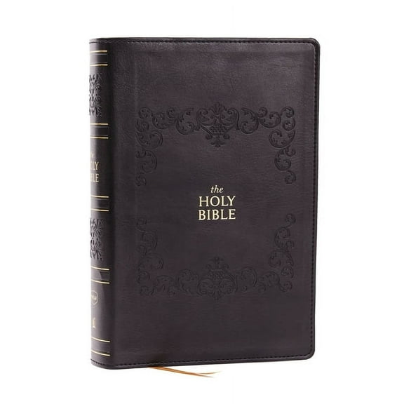 NKJV Bible: Personal Size Giant Print, Black Leathersoft, Holy Bible, Red Letter, Comfort Print: New King James Version, (Hardcover)