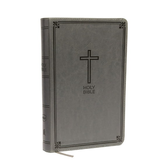 NKJV, Deluxe Gift Bible, Imitation Leather, Gray, Red Letter Edition (Hardcover)