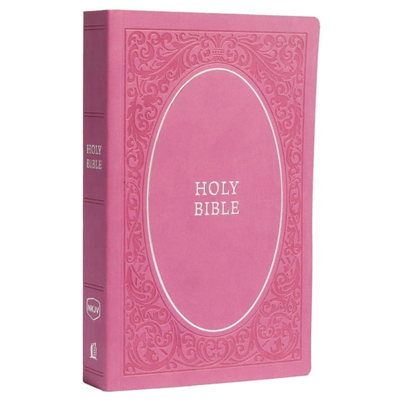 NKJV, Holy Bible, Soft Touch Edition, Imitation Leather, Pink, 7.5-Point Comfort Print