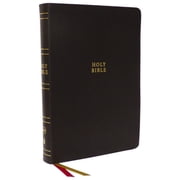 NKJV Holy Bible, Super Giant Print Reference Bible, Brown Bonded Leather, 43,000 Cross References, Red Letter, Thumb Ind, Hardcover