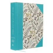 NKJV, Journal the Word Bible, Large Print, Blue Floral Cloth, Red Letter Edition Reflect, Journal, or Create Art Next to Your Favorite Verses Large Print Hardcover