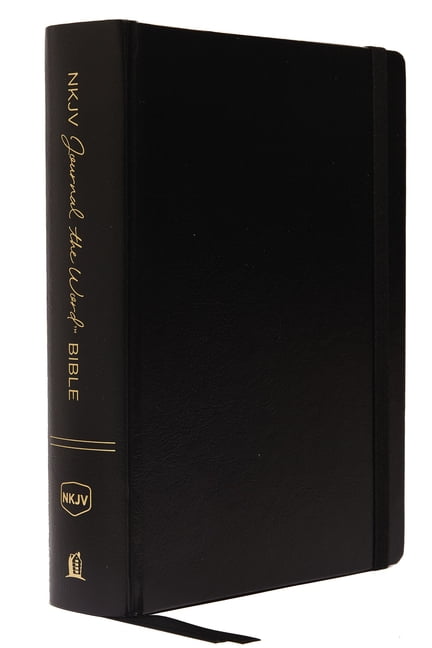 NKJV, Journal the Word Bible, Large Print, Hardcover, Black, Red Letter Edition: Reflect, Journal, or Create Art Next to Your Favorite Verses (Large Print) (Hardcover)
