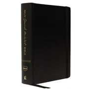 NKJV, Journal the Word Bible, Large Print, Hardcover, Black, Red Letter Edition Reflect, Journal, or Create Art Next to Your Favorite Verses Large Print Hardcover