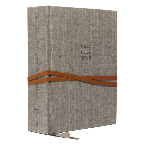 NKJV, Journal the Word Reference Bible, Cloth Over Board, Gray, Red Letter Edition, Comfort Print: Let Scripture Explain Scripture. Reflect on What Yo (Hardcover)