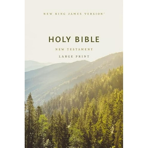 Pre-Owned NKJV Large Print Outreach New Testament Bible, Scenic Softcover, Comfort Print (Paperback) 1400343704 9781400343706