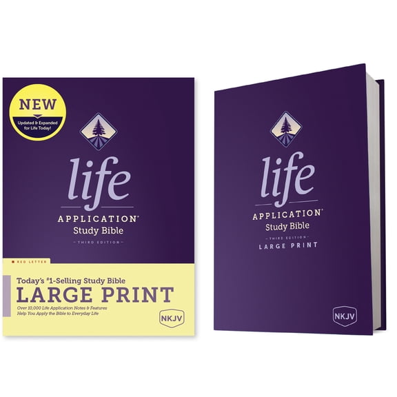 NKJV Life Application Study Bible, Third Edition, Large Print (Hardcover, Red Letter) (Hardcover)