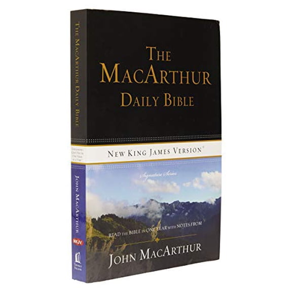 Pre-Owned MacArthur Daily Bible-NKJV: Read Through the Bible in One Year, with Notes from John MacArthur (Paperback) 0718003578 9780718003579