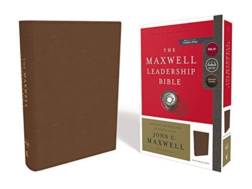 JOHN C MAXWELL; THOMAS NELSON NKJV, Maxwell Leadership Bible, Third Edition, Premium Calfskin Leather, Brown, Comfort Print (Other)