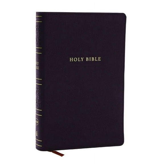 NKJV Personal Size Large Print Bible with 43,000 Cross References, Black Leathersoft, Red Letter, Comfort Print, (Hardcover)