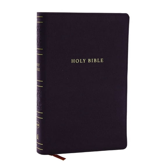 NKJV Personal Size Large Print Bible with 43,000 Cross References, Black Leathersoft, Red Letter, Comfort Print (Thumb I, (Hardcover)