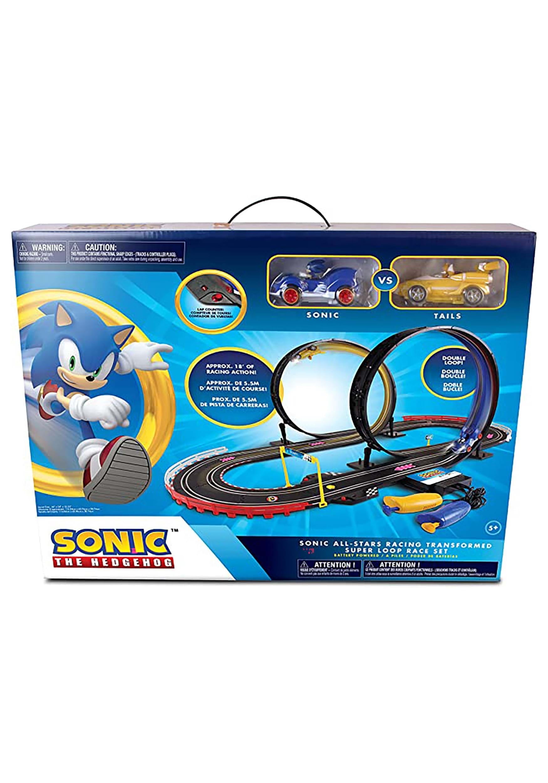 NKOK Sonic & Tails Super Loop Electric Slot Car Race Track Playset