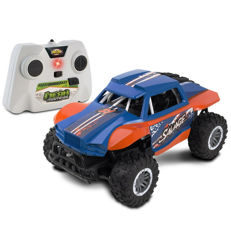 NKOK Mean Machines 2.4 GHz RC Savage Baja Truck Radio Controlled 81801 With Turbo Boost Orange Blue Full Function RC Off Roading Racer Ages 6 Walmart