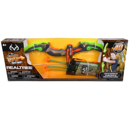 NKOK - RealTree: Light-Up Archery Set with Quiver - 24.5" - Green