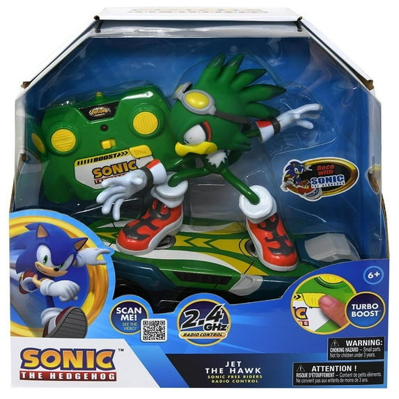 Sonic 30392545 NKOK Jet the Hawk Free Rider Radio Control Figure, Green
