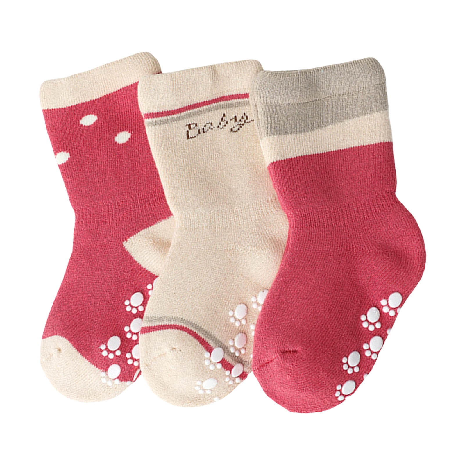 NKOOGH 3Pairs Candy Color Thickened Stocking for Baby Autumn Winter ...