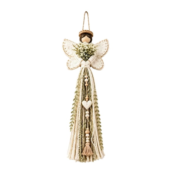 NKOOGH Boho Macrame Angel Wall Hanging Woven Home Decor Bohemian Art 1 Pack