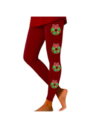 Gravity Threads Nylon Spandex Womens Capri Leggings - Red 