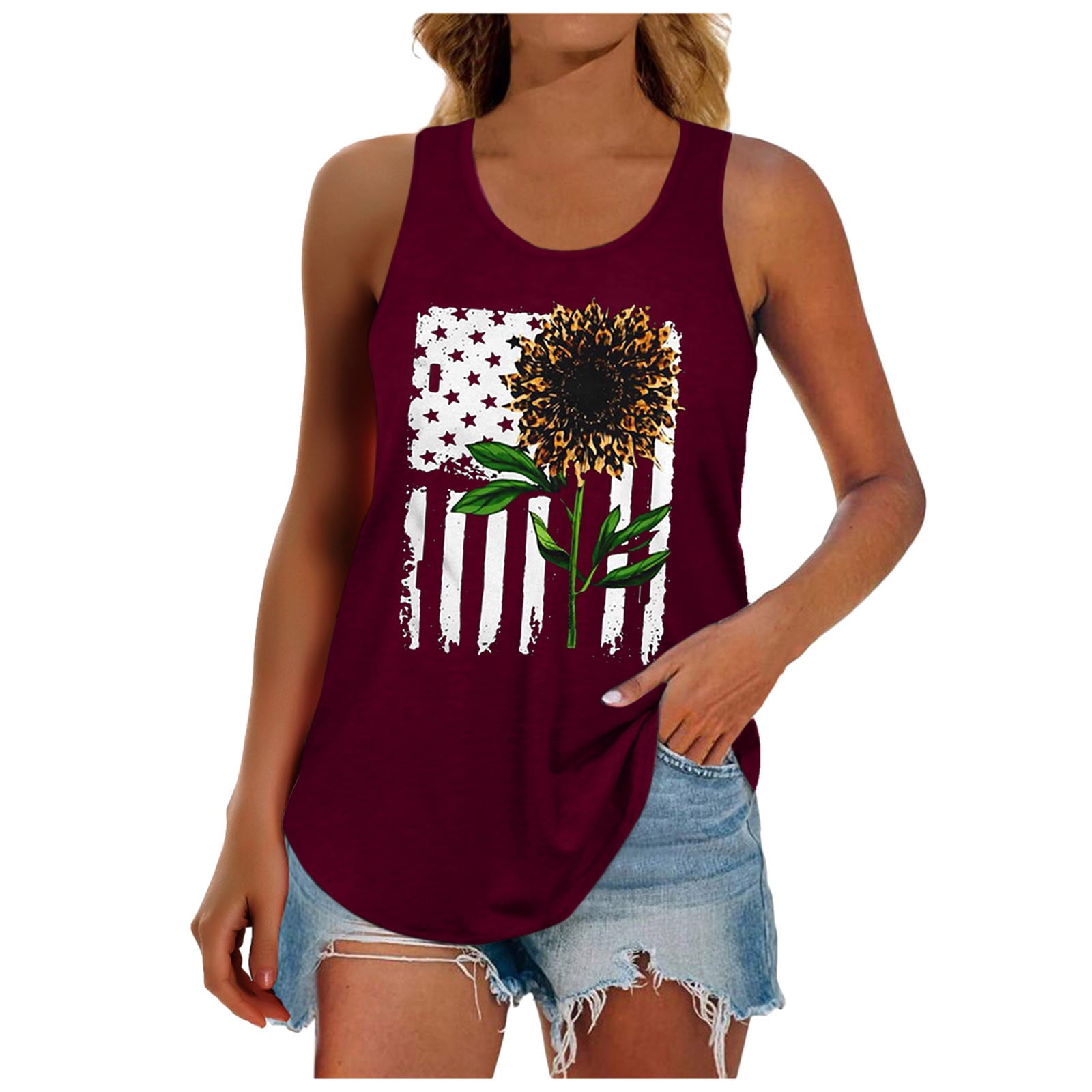 NKOOGH Dressy Cotton Tank Tops for Women Loose Fit Bell Top for Women