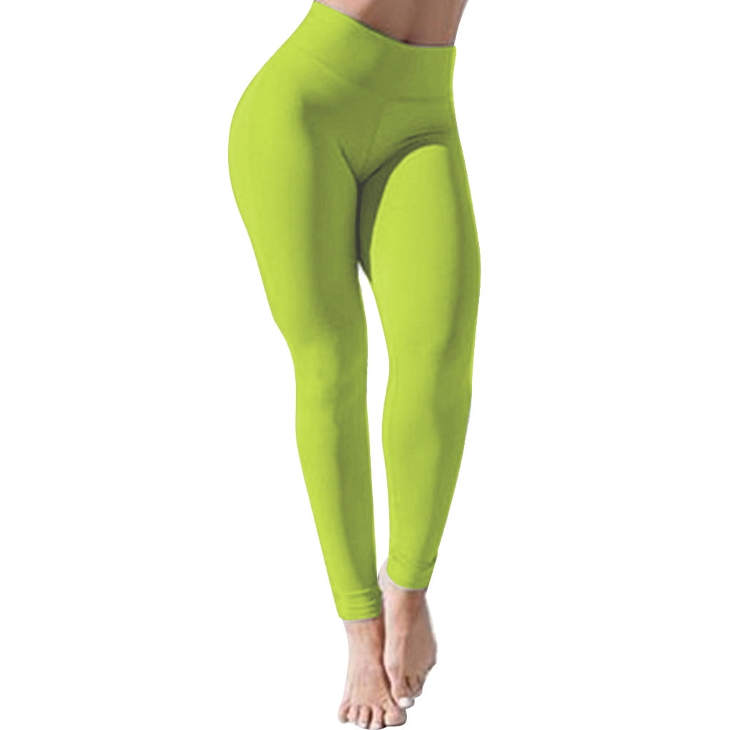 muziwenju PSWK Tight Yoga Pants Women Gym Seamless High Waist Leopard  Leggings Breathable Fitness Push Up Ankle Length Polyester Girls Yoga Pants  (Colour : Green, Size : L (12-14)) : : Fashion