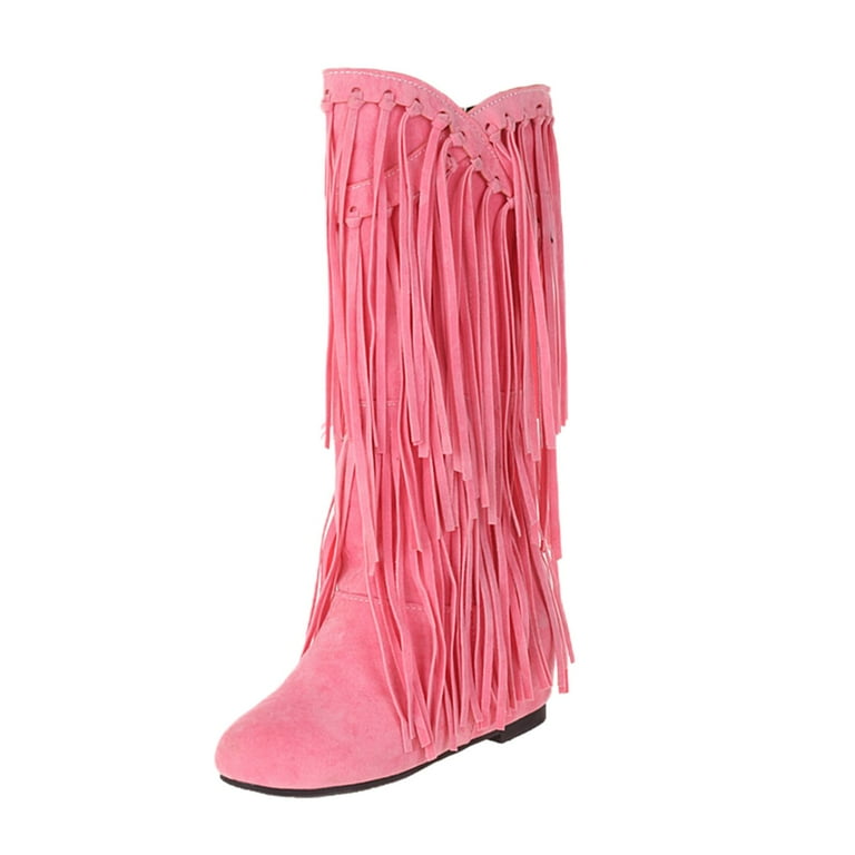 NKOOGH Mukluks Slippers for Women Boot Slippers Womens Neoprene Boots Wide Calf Women S Plus Size Winter Heel Fringe Boots Inside Booster Mid Length Boots Walmart