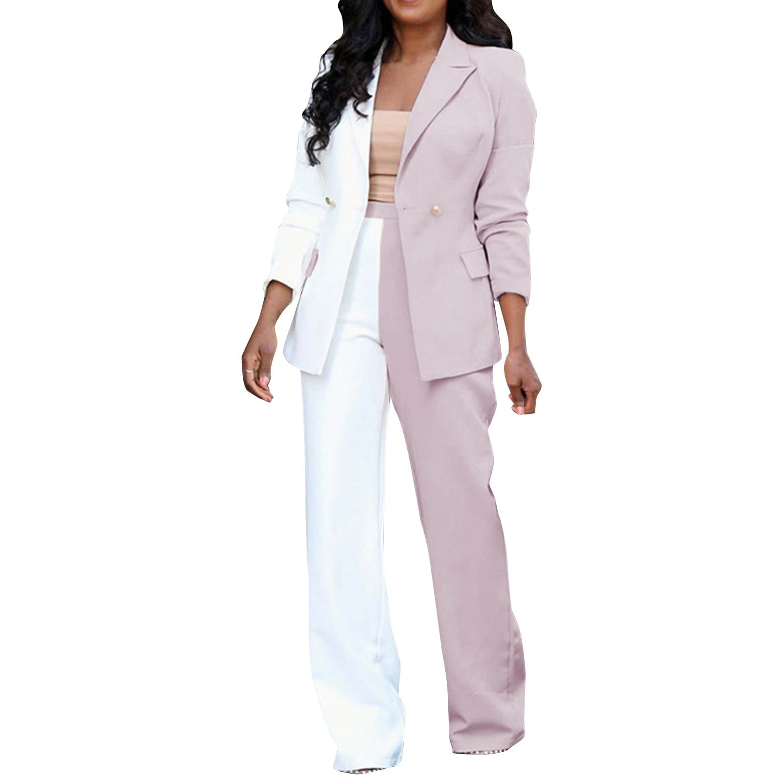NKOOGH Pant Suits for Women Dressy Wedding Guest Long Sleeve Two