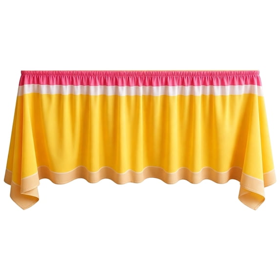 NKOOGH Patterned Table Skirt for Classroom and Teacher Desk, 1PC