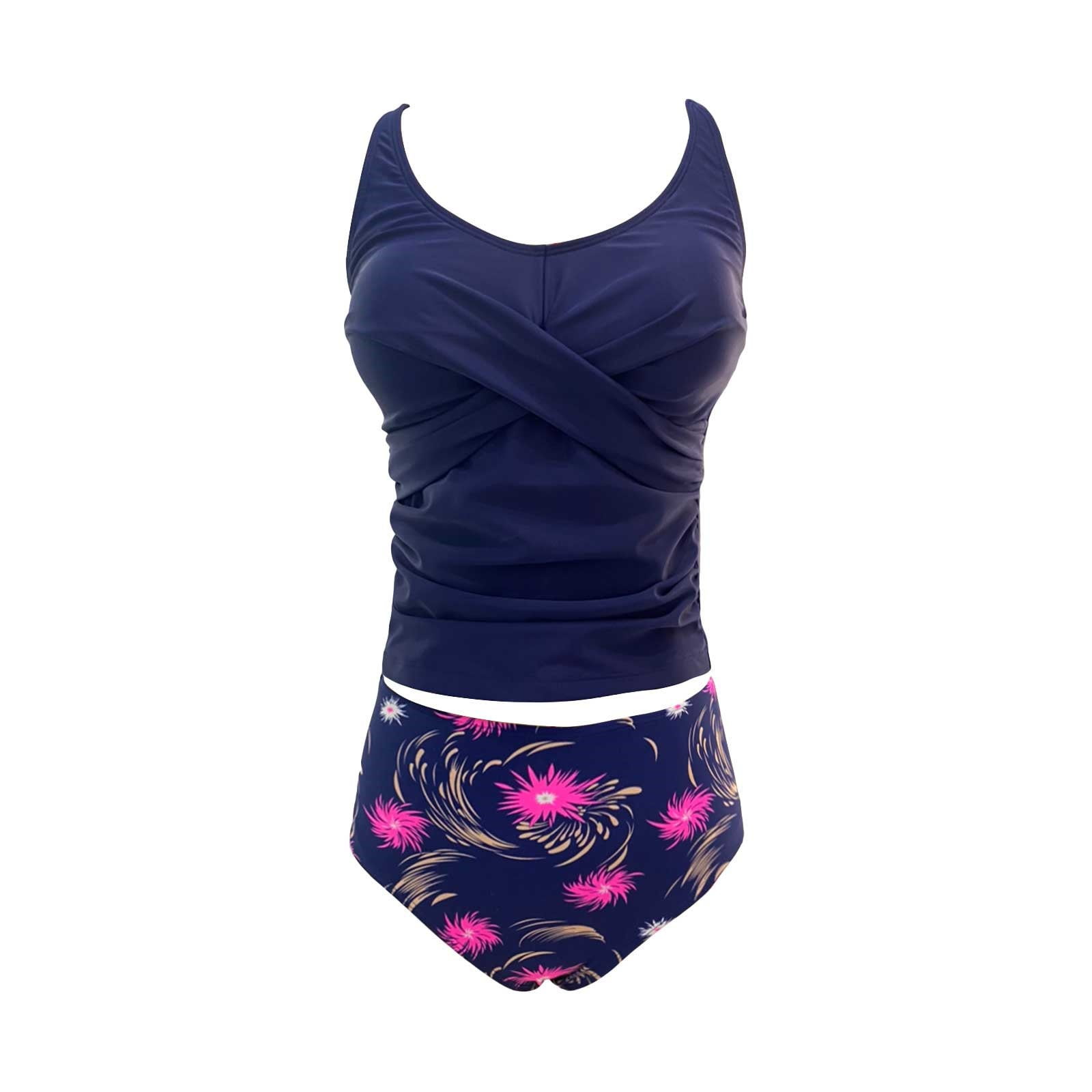 NKOOGH Two Piece Bathing Suit for Women Tummy Control 36Ddd Swimsuit Summer Women s High Waist Separate Swimsuit Fashion Swimsuit Beach Bikini