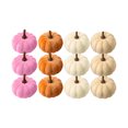 thumbnail image 1 of NKOOGH Velvet Pumpkin Ornaments Set of 12 for Fall Table Centerpiece and Thanksgiving Halloween Decor,1 Set, 1 of 5
