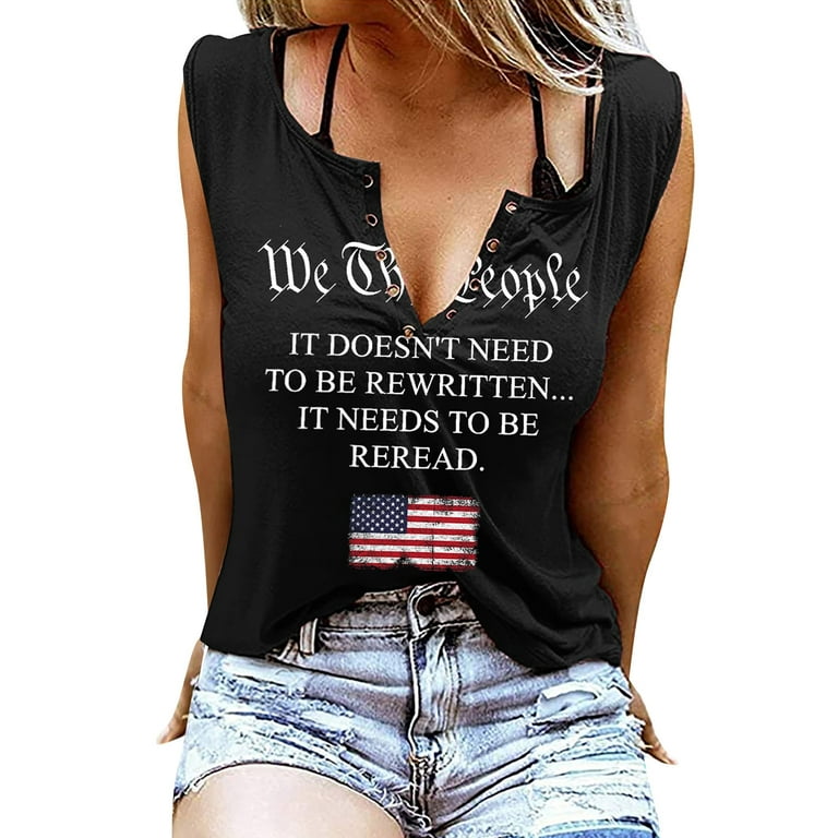 NKOOGH Women'S Flannel Shirt Jacket Exercise Clothes for Women American  Flag Tank Tops for Women 4Th Of July Shirts Ring Hole Sleeveless V Neck T  Shirt Patriotic Tees 