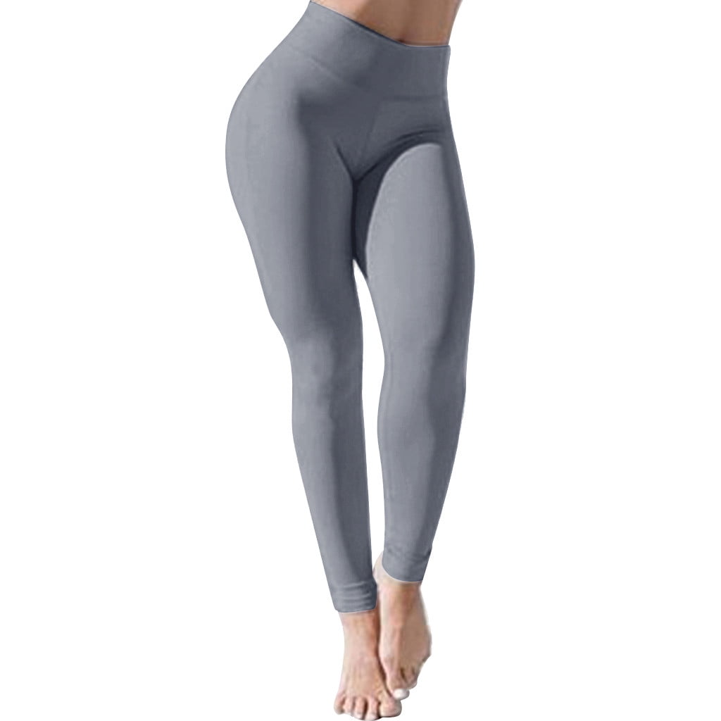 SpringTTC Women's Ladies Plus Size Yoga Pants Solid Hollow High Waise  Running Leggings