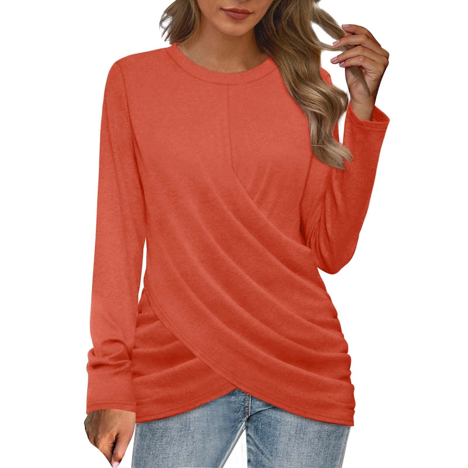 NKOOGH Womens Long Sleeve Workout Shirt Clothes Hide Tummy Women'S