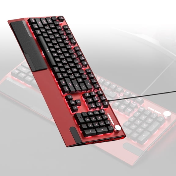 NKRO AntiGhosting 104Key Cord Mechanical Keyboards RGBs Backlit Ergonomic Design for Gaming and Office Use