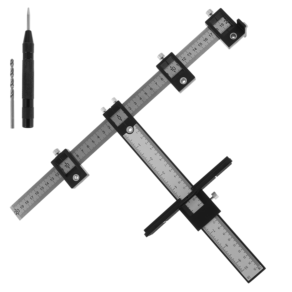TBVHOMM Cabinet Hardware Jig – 5-in-1 Drill Guide Template For Installing Handles & Knobs