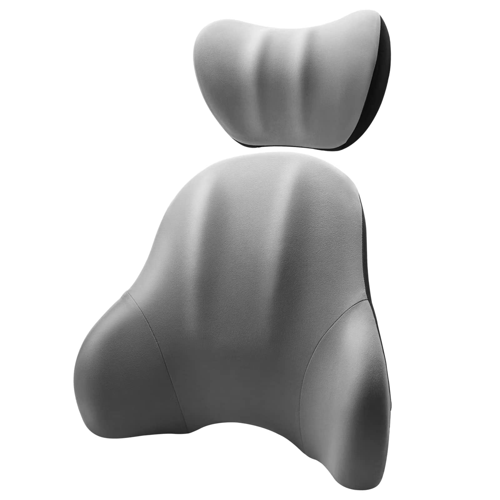 NKTM seat Cushion & Lumbar Support Pillow, Memory Foam Chair Pad Back Cushion for Car Seat