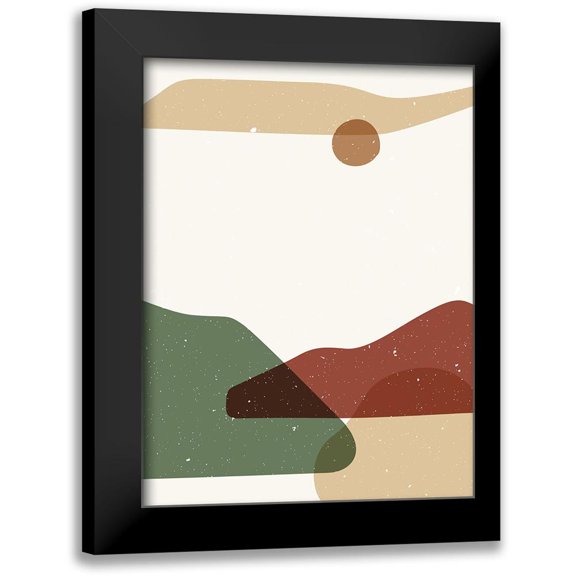 NKTN 12x14 Black Modern Framed Museum Art Print Titled - Abstract composition 13