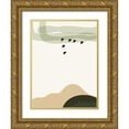 thumbnail image 1 of NKTN 12x14 Gold Ornate Wood Framed with Double Matting Museum Art Print Titled - Abstract composition 9, 1 of 4