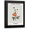 thumbnail image 1 of NKTN 14x18 Black Modern Framed Museum Art Print Titled - Flower Market Bruges, 1 of 5