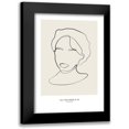 thumbnail image 1 of NKTN 14x18 Black Modern Framed Museum Art Print Titled - Modern female line art, 1 of 5
