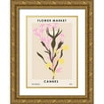 thumbnail image 1 of NKTN 14x18 Gold Ornate Wood Framed with Double Matting Museum Art Print Titled - Flower Market Cannes, 1 of 4