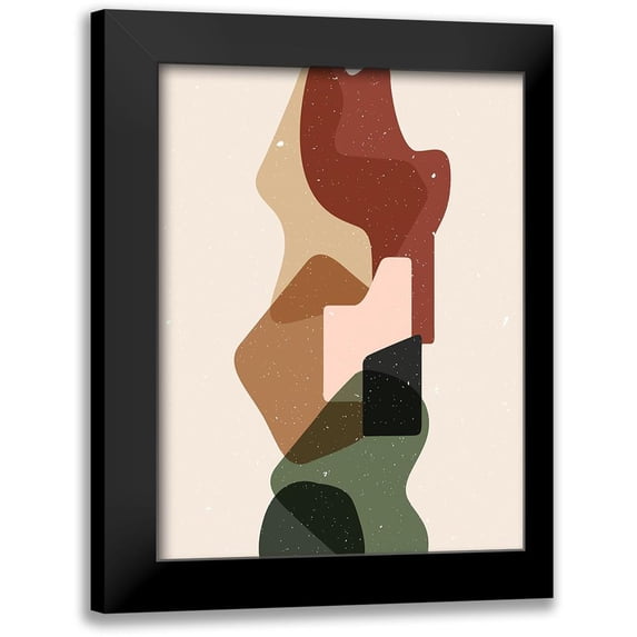 NKTN 15x18 Black Modern Framed Museum Art Print Titled - Abstract composition 12
