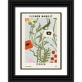 thumbnail image 1 of NKTN 18x24 Black Ornate Wood Framed with Double Matting Museum Art Print Titled - Flower Market Corfu, 1 of 4