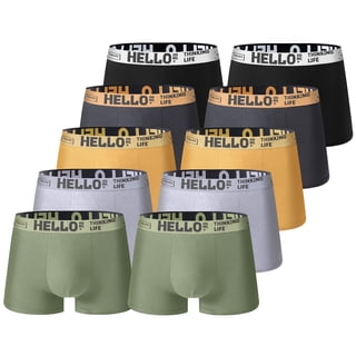 NKZNKZ 10 Pack Mens Boxer Briefs Lightweight Breathable Underwear for Men Men‘s Short Leg Stretch Underwear Boxer Briefs 5 color Size XL