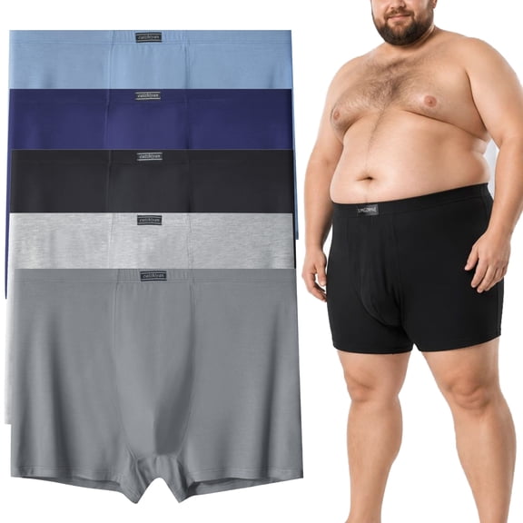CHAOJISHE Big and Tall Mens Underwear Men's Underwear Plus Size Boxer Briefs Breathable Men's Underwear 5 COLOR SIZE:2XL