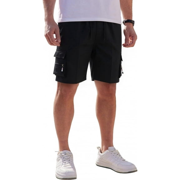 NKZNKZ Cargo Shorts for Men Casual Cargo Style Work Shorts Cargo Shorts for Men Outdoor Quick Dry Lightweight Workwear Black SIZE XL