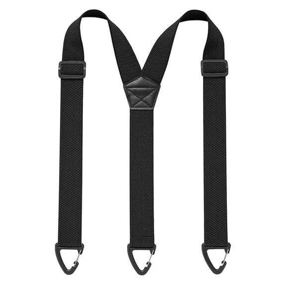 NKZNKZ Men's Heavy Duty Suspenders Black Hidden Suspenders for Men Under Clothes Adjustable Elastic Y-Back Design with 3 Snap Loops