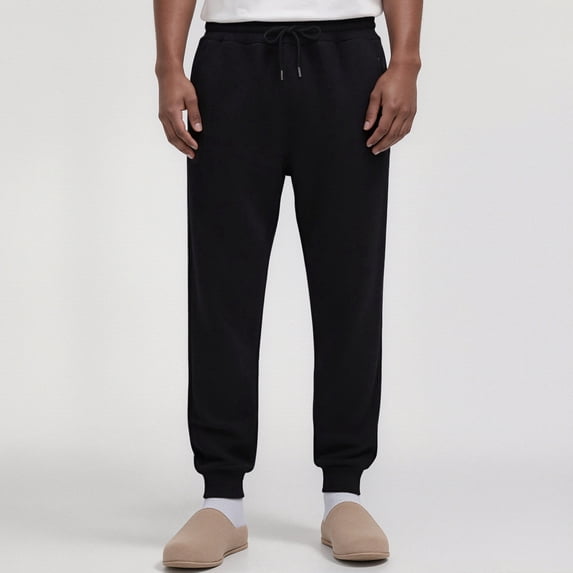 NKZNKZ Men's Sweatpants with Pockets Mens Fleece Active Athletic Sweatpants Men's Active Athletic Casual Jogger Running Sweatpants BLACK-L