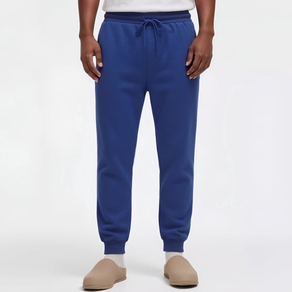 NKZNKZ Men's Sweatpants with Pockets Mens Fleece Active Athletic Sweatpants Men's Active Athletic Casual Jogger Running Sweatpants BLUE-L