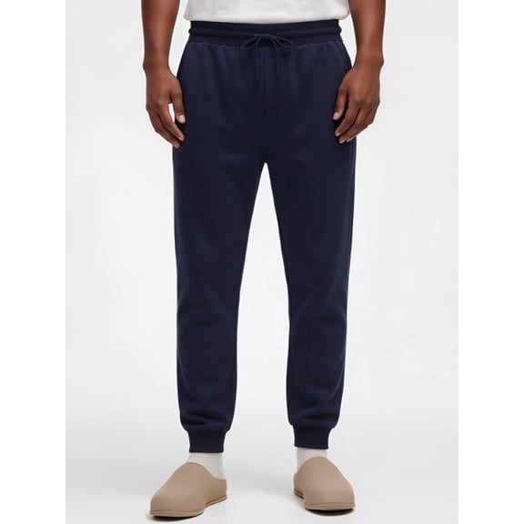 NKZNKZ Men's Sweatpants with Pockets Mens Fleece Active Athletic Sweatpants Men's Active Athletic Casual Jogger Running Sweatpants Navy Blue-XL