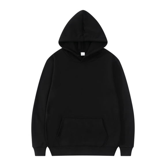 NKZNKZ Sweatshirt hoodies for men Hoodie Sweatshirt Fleece polyester hoodies for men BLACK SIZE L