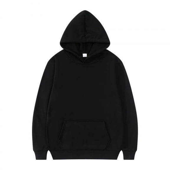 NKZNKZ Sweatshirt hoodies for men Hoodie Sweatshirt Fleece polyester hoodies for men BLACK SIZE L